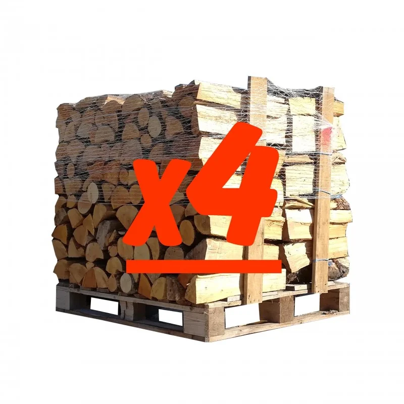 Tronchi 50 cm: 4 bancali – 2 di Quercia Bianca + 2 di Faggio/Carpino